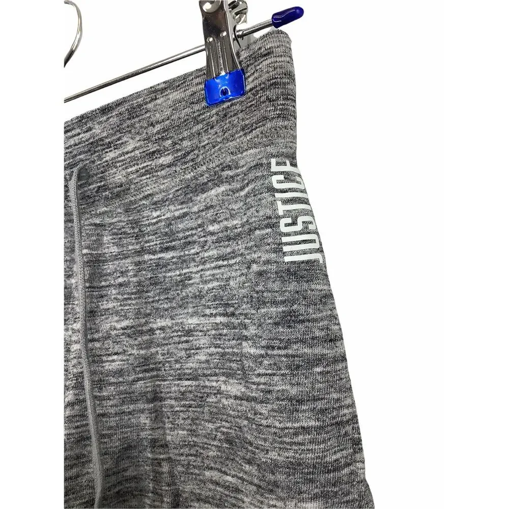 Justice Active Heathered Gray Athletic Sweat Shorts Kid's Youth Size 10